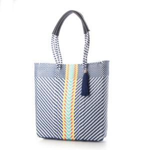 ヒマワリ HIMAWARI 編み込みBAG （NAVY/AQUA）
