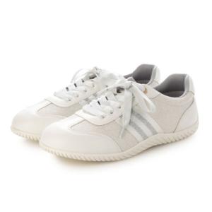 ヒロココシノファム HIROKO KOSHINO FEMME キラキラ輝くメッシュに心躍る。バレエスニーカー HR7000（ホワイト）