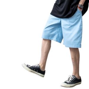 ジェネレス GENELESS ハーフパンツ メンズ ワイド ゆったり 膝丈 涼しい 綿100 ショー...