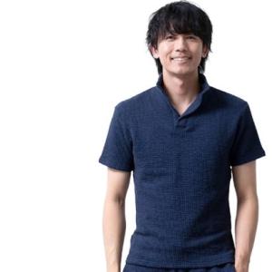 ジェネレス GENELESS ポロシャツ メンズ 半袖 シアサッカー 七分袖 ポロ シャツ ストレッ...