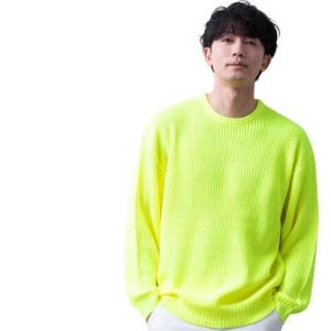 ジェネレス GENELESS ニット メンズ 畦編み セーター 暖かい クルーネック 秋冬 メンズニ...