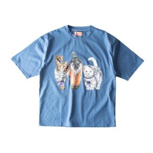 ジェネレス GENELESS Tシャツ 半袖 アニマル プリント プリントtシャツ 春夏 ネコ イヌ...