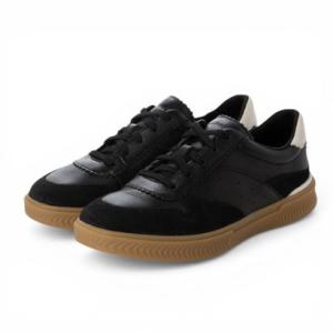 ハッシュパピー Hush Puppies MAE CAP TOE LACE/WHITE LEATHER （BOLD BLACK）