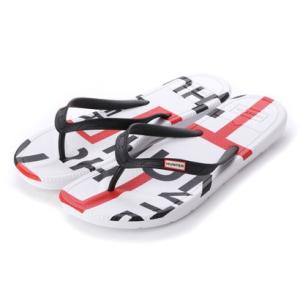 ハンター HUNTER MENS EXPLODED LOGO FLIP FLOP （BLK）｜locondo-shopping