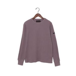 インクルーシブ In'crewsive ヘビーワッフル 長袖シャツ 長袖Tシャツ （パープル （クルーネック)）
