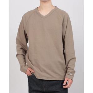 インクルーシブ In'crewsive ウェルト ステッチ 長袖Tシャツ 長袖Tシャツ （カーキ （Vネック)）
