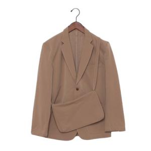 インクルーシブ In'crewsive ストレッチ ナイロン ジャケット テーラードジャケット （ベージュ）