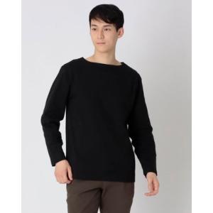 インクルーシブ In'crewsive IN-1210F オープンエンド ボートネック ロングスリーブ Tシャツ 長袖Tシャツ （ブラック）