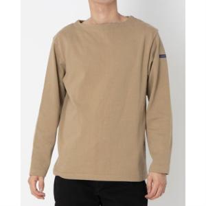インクルーシブ In'crewsive IN-1210F オープンエンド ボートネック ロングスリーブ Tシャツ 長袖Tシャツ （ベージュ）