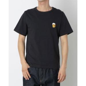 インクルーシブ In'crewsive 6.5オンス コットン ワンポイント刺繍Tシャツ 半袖Tシャツ （ブラックファン）