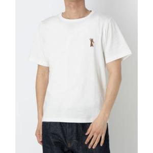 インクルーシブ In'crewsive 6.5オンス コットン ワンポイント刺繍Tシャツ（ホワイトクラッシュ）