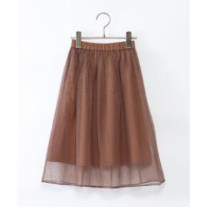 イッカ ikka 【キッズ】 チュールフレアスカート （100? 160cm） （ブラウン）の商品画像