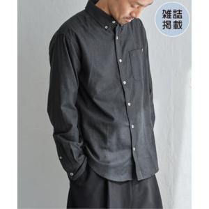イッカ ikka イージーケアフランネルムジシャツ （チャコール）