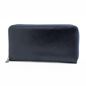 イルフェローチェ il Feroce イタリーLLOYD社 ラウンドファスナーボックス小銭入れ型財布 （ネイビー）