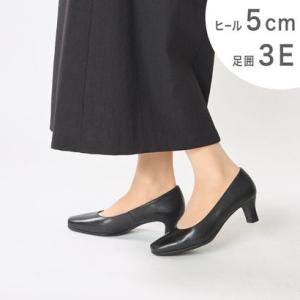 ing（イング） スクエアバックルローファーパンプス （ブラック