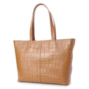 イタリコ ITALICO 日本製 クロコ型押し 牛革 国産 レザー トートバッグ （キャメル）