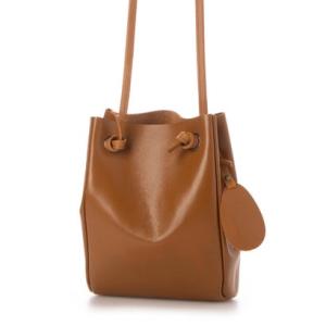 イタリコ ITALICO 姫路レザー 巾着 ショルダー ポーチ サコッシュ スマホショルダー （キャメル）