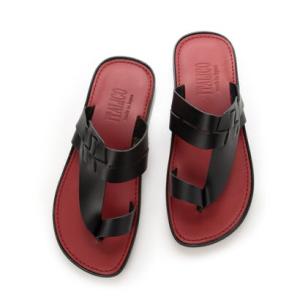 イタリコ ITALICO 日本製 徳島 本革 トングサンダル おしゃれ 国産 レザーサンダル 皮サンダル 本革 （ブラックXレッドブラックXレッド）