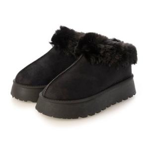 イタリコ ITALICO 厚底 ボリュームファー ムートンブーツ （ブラック）