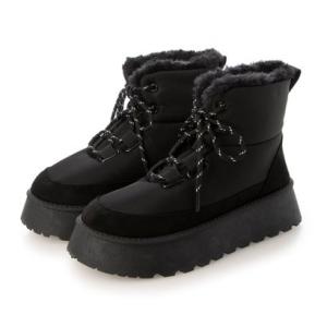 イタリコ ITALICO 厚底 ボリュームファー ムートンブーツ （ブラック）