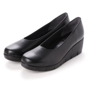 イタリコ ITALICO 日本製 低反発 楽ちん ラウンドトゥ エナメルウェーブソールシューズ （ブラックスムース）