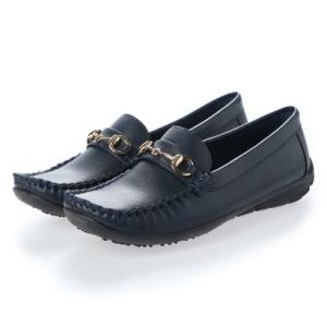 イタリコ ITALICO 楽ちん ふかふか  ビット付フラットドライビング シューズ （ネイビー）