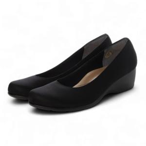 イタリコ ITALICO 楽ちん ふかふかクッション 撥水 コンフォートパンプス （ブラックスムース）