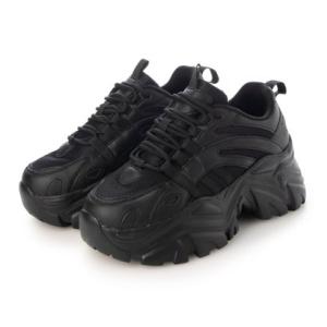 イタリコ ITALICO 大人可愛い旬のインヒール美脚・厚底ボリューミ スニーカー （ブラック）