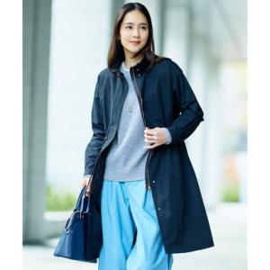 自由区 コットンナイロンタッサースタンドカラー コート （ブラック）