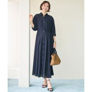 自由区 【カタログ掲載】シアーボイルシャツ ワンピース （ブラック）