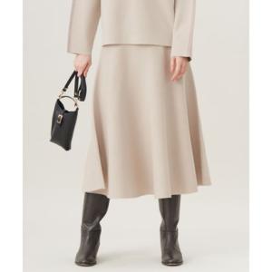 自由区 L 【カタログ掲載・セットアップ対応・洗える】ウールミラノニット スカート （ベージュ）