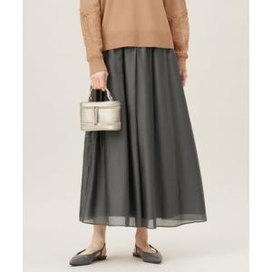 自由区 L 【洗える】エアリー スカート （スレート）