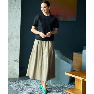 自由区 L エアリーローンプレーン スカート （ベージュ）