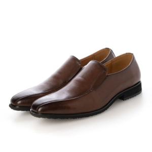 ジョーマリノ JO MARINO 本革 メンズ ビジネスシューズ スワローモカ スリッポン ローファー 紳士靴 防滑 GS920 （ブラウン）