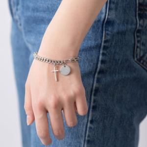 ジョン JON リングチェーンブレスレット 韓国製 （シルバー）