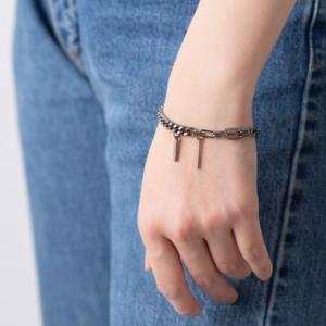 ジョン JON リングチェーンブレスレット 韓国製 （ブラック）