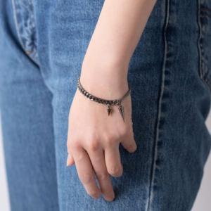 ジョン JON リングチェーンブレスレット 韓国製 （ブラック）