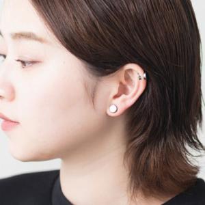 ジョン JON (両耳2点セット)マグネットピアス フェイクピアス （シルバー8mm）