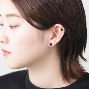 ジョン JON (両耳2点セット)マグネットピアス フェイクピアス （ブラック6mm）