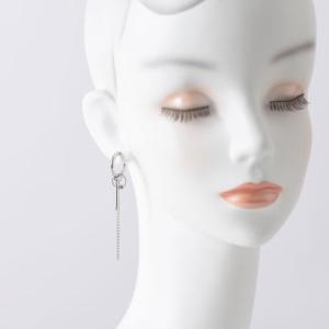 ジョン JON ステンレスピアス アシンメトリー 片耳 韓国製 （シルバー）