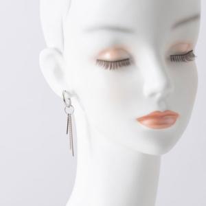 ジョン JON ステンレスピアス アシンメトリー 片耳 韓国製 （シルバー）