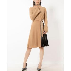 ジェイピー イザベル JP Isabelle ＊上品なニットワンピ ふっくら袖口 ベルト付き(取り外し不可) ニットワンピ （BLOWN）