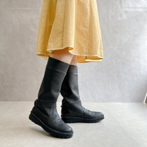 ジェイエス ハートレーベル JS Heartlavel 軽量 レザー ハーネスデザインロングブーツ 日本製 （ブラック）