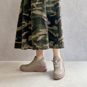 ジェイエス ハートレーベル JS Heartlavel スグ履ける！軽量レザーレースアップ風スリッポンシューズ （グレー）