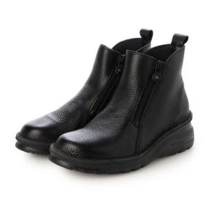 ジェイエス ハートレーベル JS Heartlavel ダブルファスナーショートブーツ （BL）