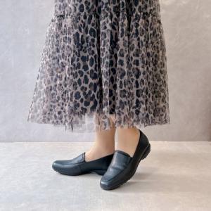 ジェイエス ハートレーベル JS Heartlavel 本革 軽量シンプル ローファーシューズ（デイリーユース対応） （ブラック）