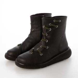 ジェイエス ハートレーベル JS Heartlavel シューレースデザイン レザーショートブーツ ...