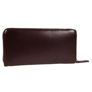 ジェイエスデザイン JS-DESIGN ADHIAレザー ラウンド長財布 （チョコ）