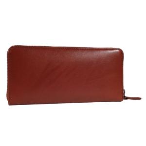 ジェイエスデザイン JS-DESIGN ADHIAレザー ラウンド長財布 （キャメル）