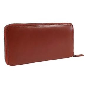 ジェイエスデザイン JS-DESIGN ADHIAレザー蛇腹カード入れ付きラウンド長財布 （キャメル...